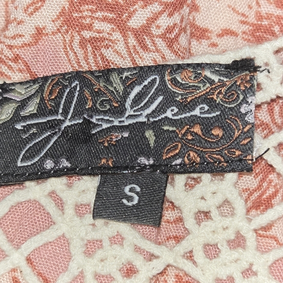 J. GLEE BOHO CROCHETED MULTICOLORED DRESS TUNIC WOMENS  SIZE SMALL - Picture 3 of 6